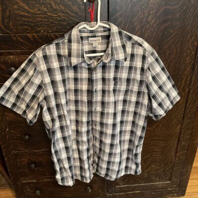 Carhartt Short Sleeve Work Shirt Men's XLarge Relaxed Fit Plaid Outdoor Hiking