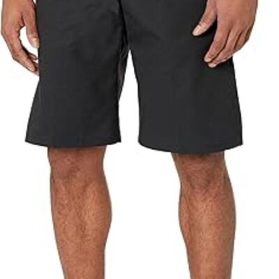 Dickies Men's Flex Active Waist Regular Fit Flat Front 11in Shorts, Black