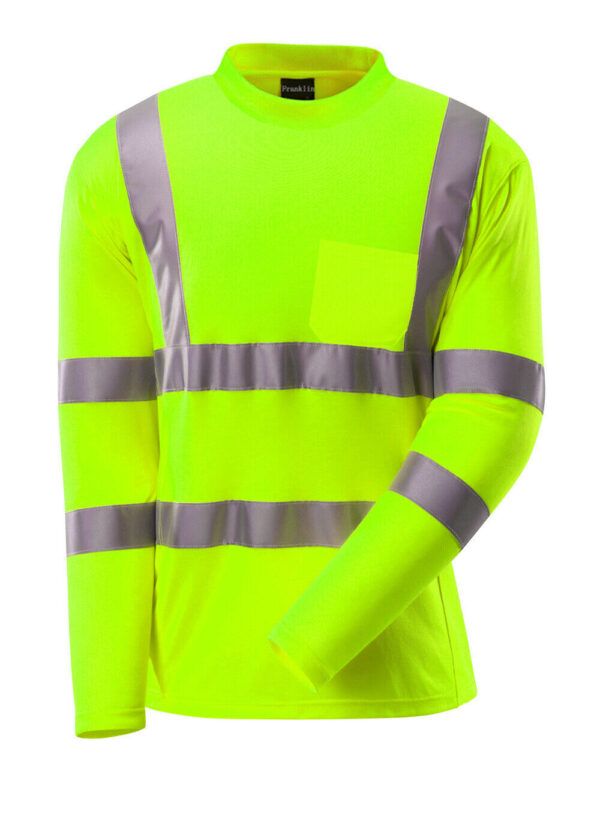 Hi Vis ANSI Class 3 Reflective Safety Work Long Sleeve T Shirts High Visibility